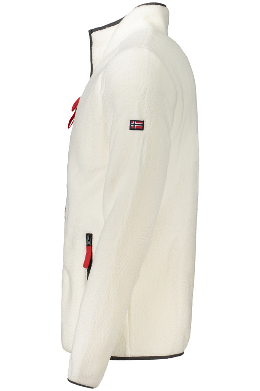 Norway 1963 BIA�A BLUZA M�SKA Z ROZPINANYM NA ZAMEK