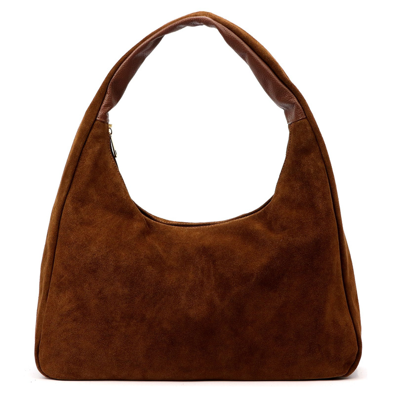 Vera Pelle damska shopperbag skóra naturalna zamsz torebka na ramię pojemna