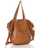 Torba damska skórzana shopper z kieszeniami - It bag MARCO MAZZINI brąz camel