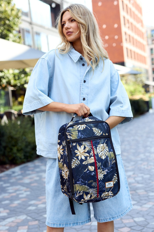 Plecak Podróżny Lekki Bagaż Podręczny Samolotowy Ryanair Wizzair Beltimore złote liście Q77