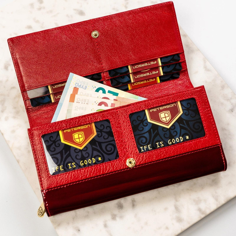 Skórzany damski portfel Peterson PTN BC-42100