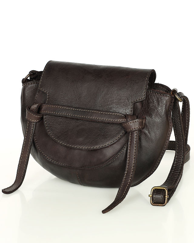 Marco Mazzini Torebka listonoszka skórzana saddle bag brąz caffe