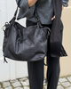 Torba skórzana wysokogatunkowa na ramię styl miejski shoulder leather bag - MARCO MAZZINI czarna