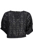 DESIGUAL CZARNY T-SHIRT DAMSKI Z KRÓTKIM RĘKAWEM