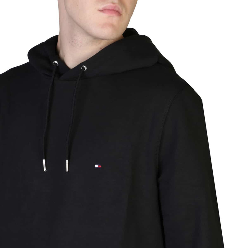CZARNA BLUZA MĘSKA TOMMY HILFIGER BEZ ZAMKA