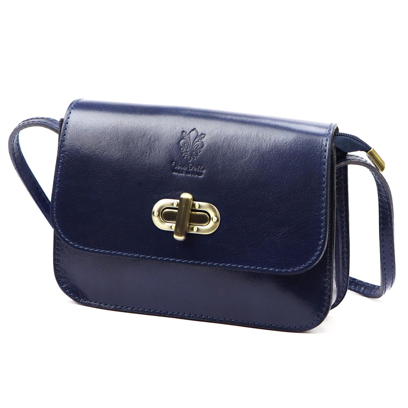 Florence Skórzana elegancka damska listonoszka torebka na ramię z klapą