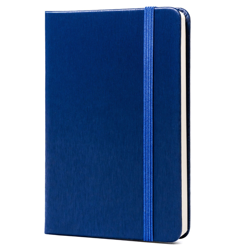 Notes w formacie A6 w granatowym kolorze zadrukowany w kropki - Peterson