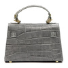 Vera Pelle damski mały kuferek skórzany torebka na ramię skóra krokodyla