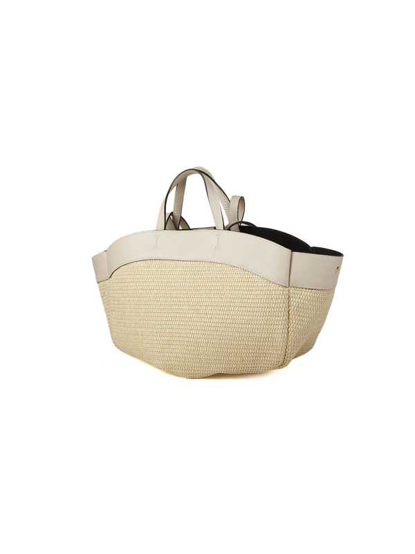 Jasnobeżowa torebka shopper Giulia Monti GM1647 Paglia D37