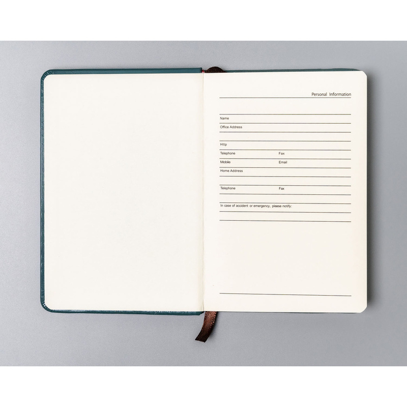 Notes w formacie A6 w zielonym kolorze zadrukowany w linie - Peterson