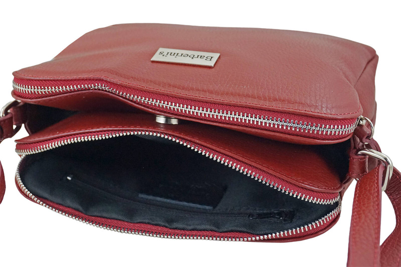 Torebka skórzana damska włoska - Czerwona