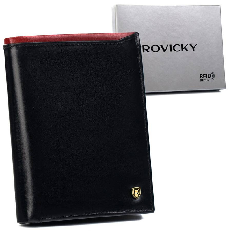 Skórzany męski portfel Rovicky N4-RVT RFID