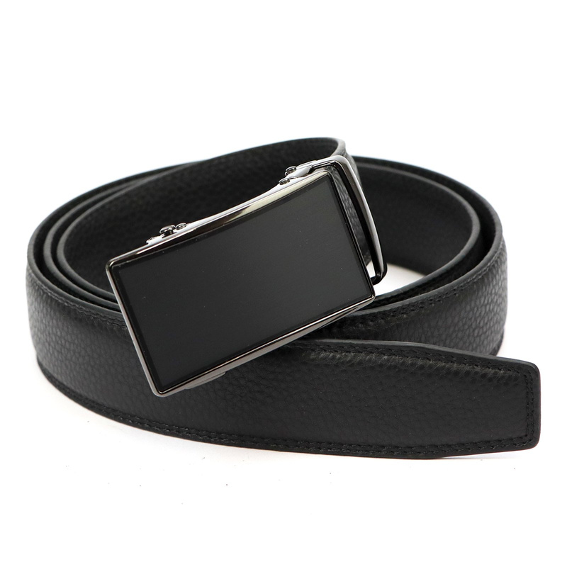 Nordee męski pasek do spodni stylowy z zaciskową klamrą skóra naturalna