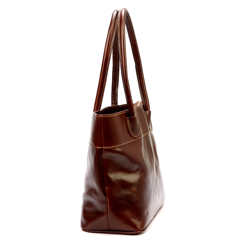 Skórzana duża elegancka damska shopperbag torebka na ramię Florence