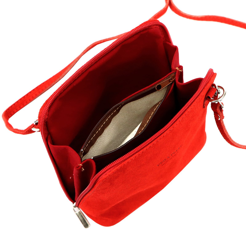 Barberinis Zamszowa skórzana mała damska listonoszka z organizerem na ramię