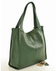 Modna torebka damska skórzany shopper bag - MARCO MAZZINI Portofino Max ciemny zielony