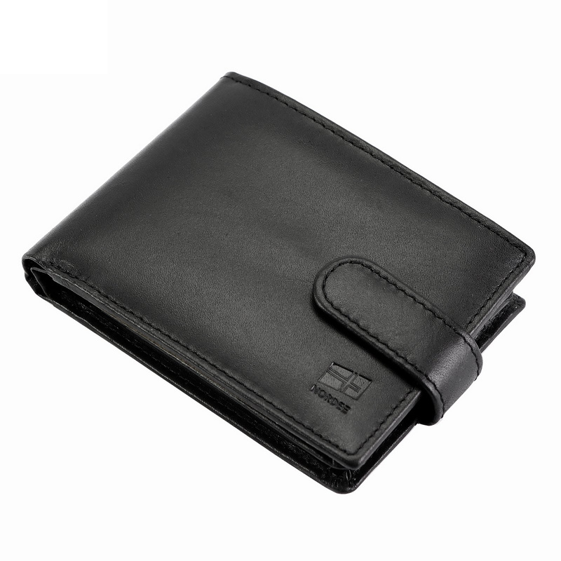 Nordee rozbudowany męski portfel skóra naturalna zamykany na zatrzask