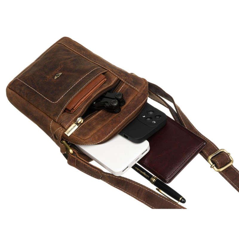 Saszetka męska z naturalnej skóry Peterson PTN 2505840-NSH