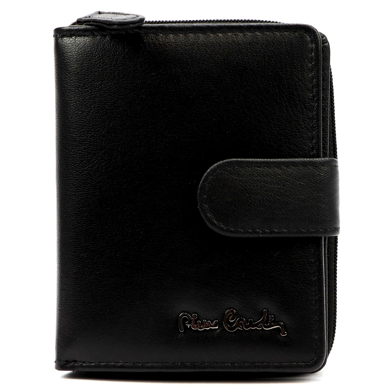 Pierre Cardin damska portmonetka skóra naturalna pionowy portfel zatrzask