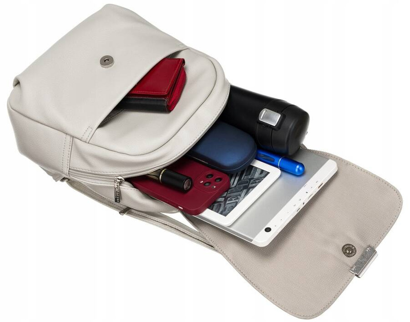 Klasyczny plecak damski ze skóry eko Peterson