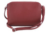 Torebka skórzana crossbody zamszowa - Czerwona