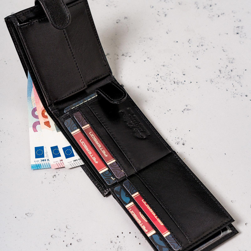 Skórzany męski portfel Peterson PTN 366Z 2-1-1