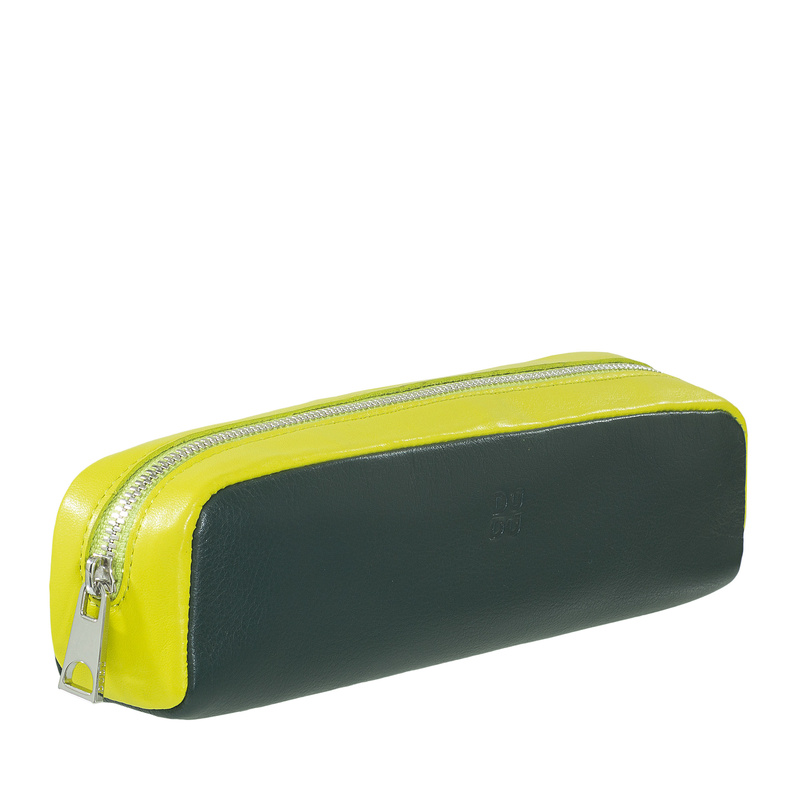 DuDu mały Piórnik etui na długopisy skóra naturalna zapinany na suwak