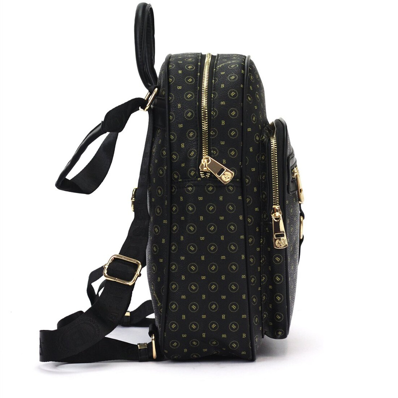 BRICIOLE damski plecak skóra ekologiczna miejski z kieszeniami pojemny