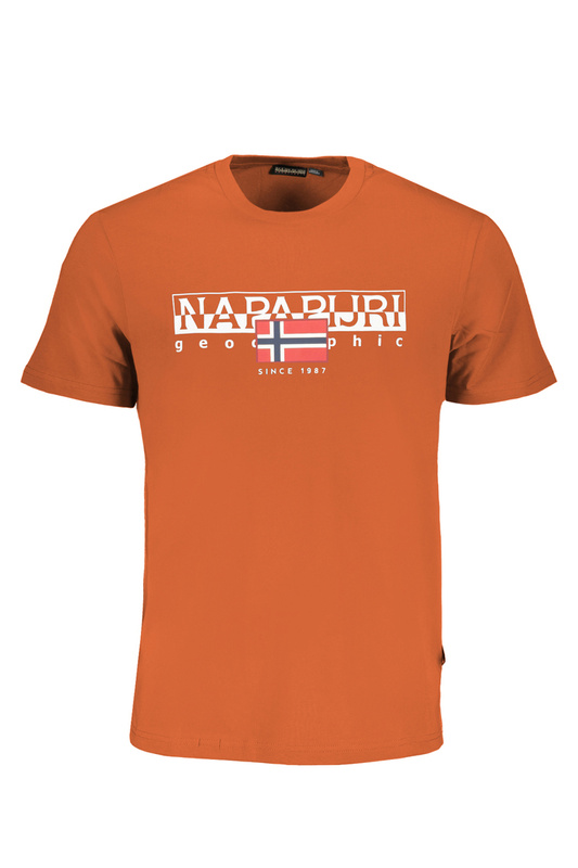 T-SHIRT MĘSKI Z KRÓTKIM RĘKAWEM NAPAPIJRI POMARAŃCZOWY