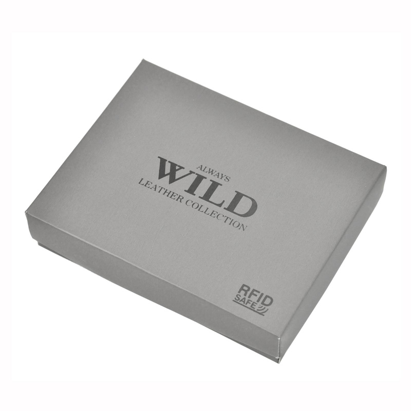 Skórzany męski portfel Wild N0035-CHM RFID