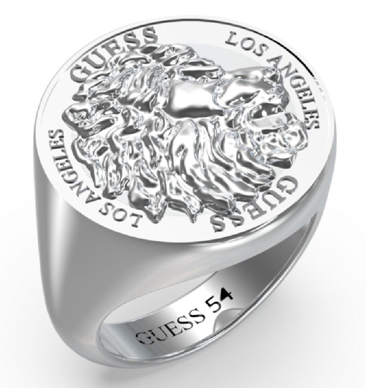 Biżuteria GUESS JUMR03014JWS. Pierścionek, Kolor szary. Mężczyzna.