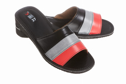 Wójciak Podhale damskie kapcie skóra naturalna klin o wysokości 2,5 cm