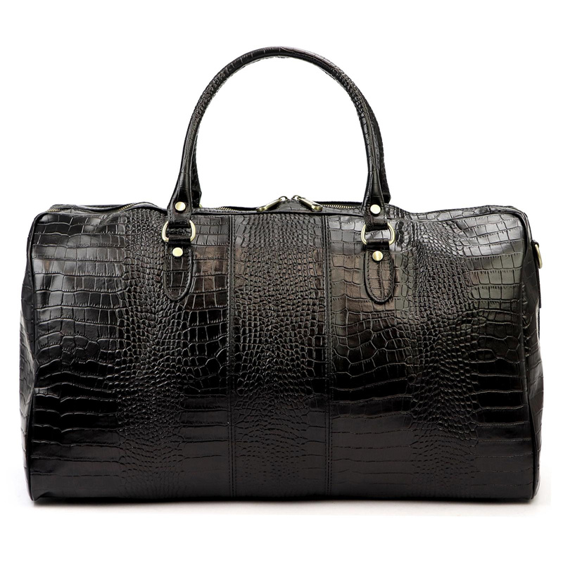 Gregorio Podróżna duża torba skórzana weekendowa dopinany pasek kieszenie