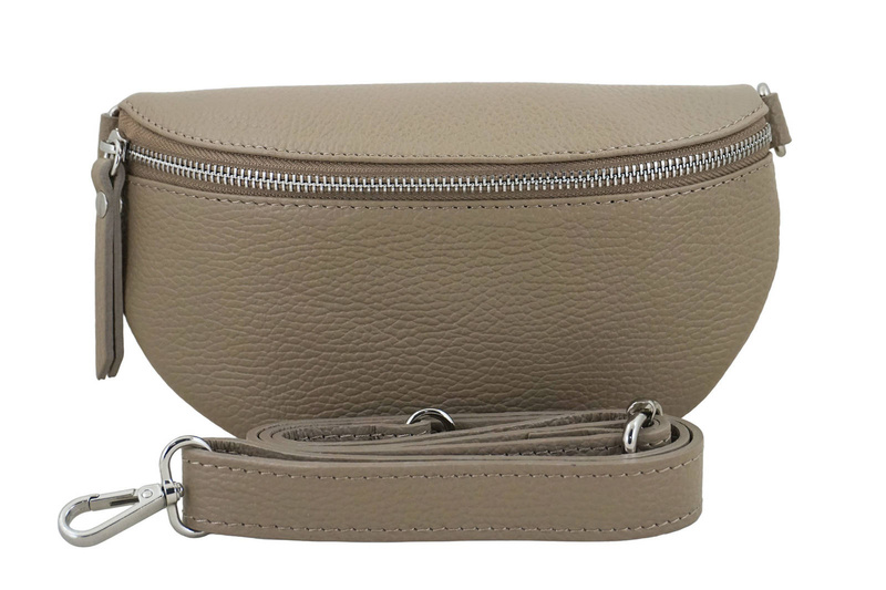 Saszetka / nerka skórzana młodzieżowa - Beżowa