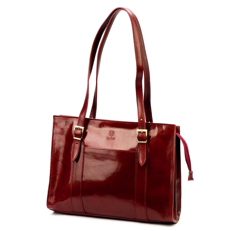 Damska elegancka dwukomorowa shopperbag na ramię z przegrodą Florence