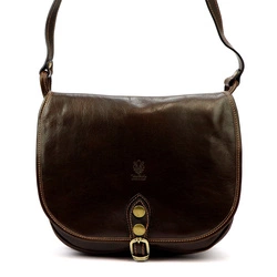 Florence skórzana damska listonoszka torebka na ramię dwukomorowa