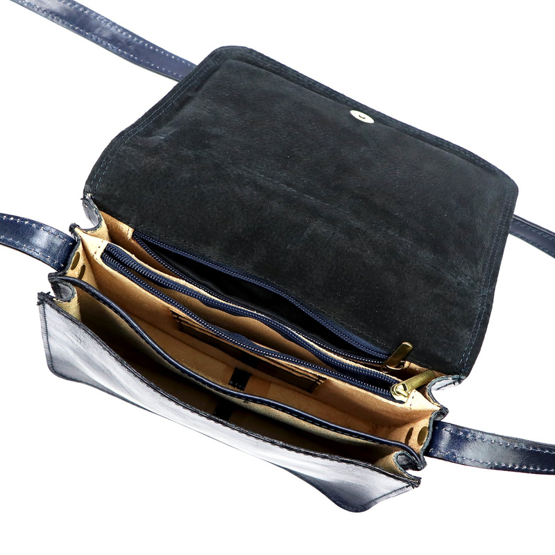 Florence damska listonoszka 3 komory torebka na ramię skóra naturalna