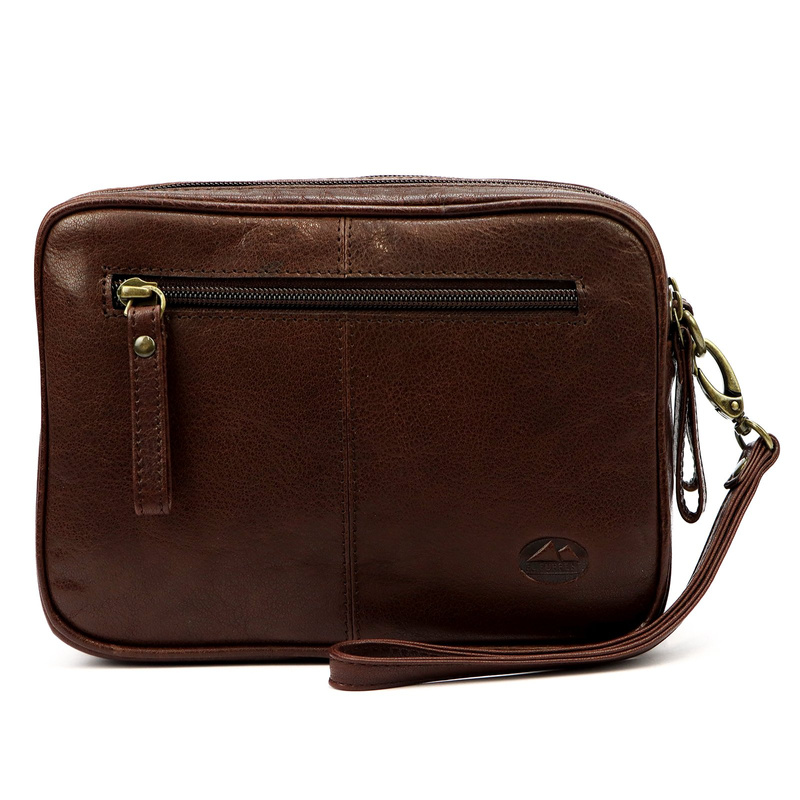 EL FORREST męska saszetka skóra naturalna saszetka do ręki kieszenie