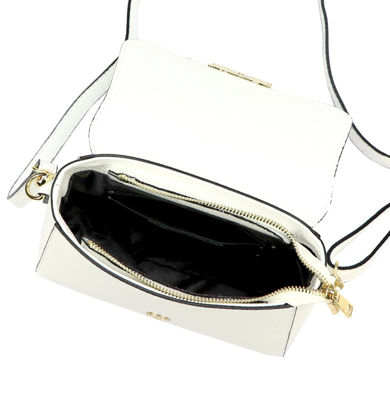 Luka damska listonoszka skóra naturalna torebka przez ramię z klapą