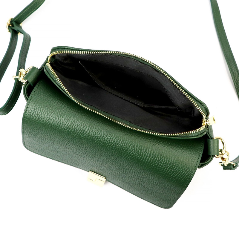 Luka torebka Skórzana elegancka damska listonoszka przez ramię kieszenie