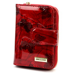 Gregorio portfel damski skóra naturalna lakierowana pionowa portmonetka