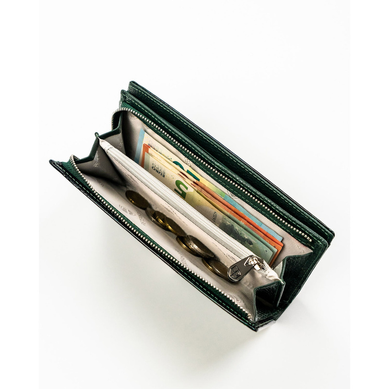 skóra naturalna + Damski portfel ze skóry ekologicznej Peterson PTN PS1431-FDS