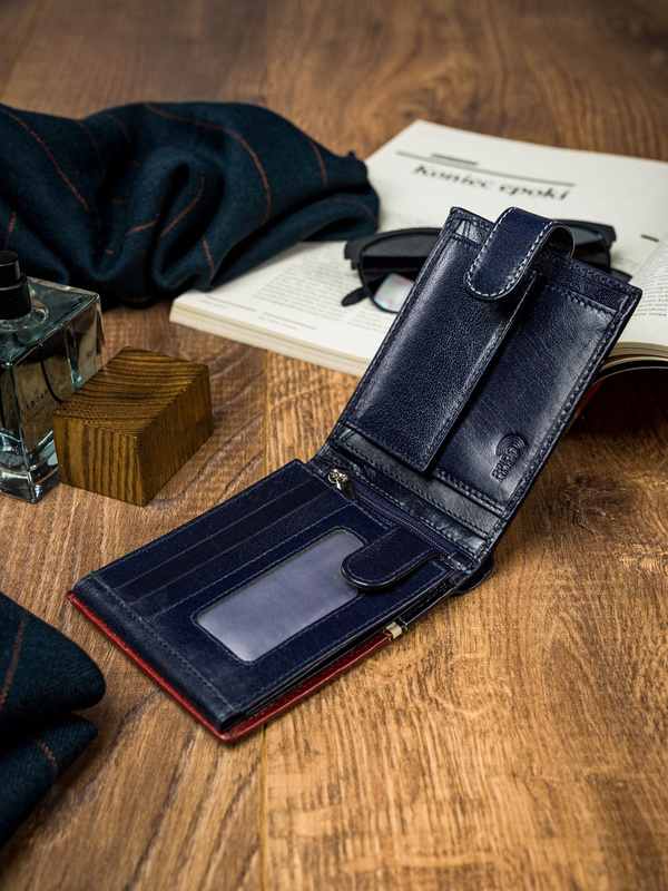 Portfel Skórzany Męski Rozbudowany Skóra Naturalna RFID Rovicky