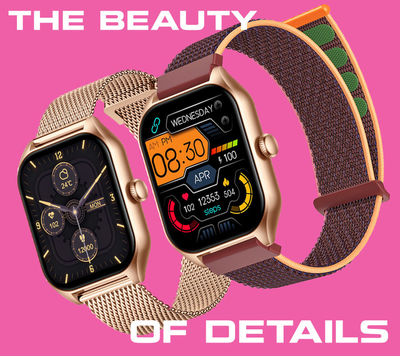 SMARTWATCH UNISEX Rubicon RNCF03 - ROZMOWY BLUETOOTH, ALWAYS ON DISPLAY (sr049a)