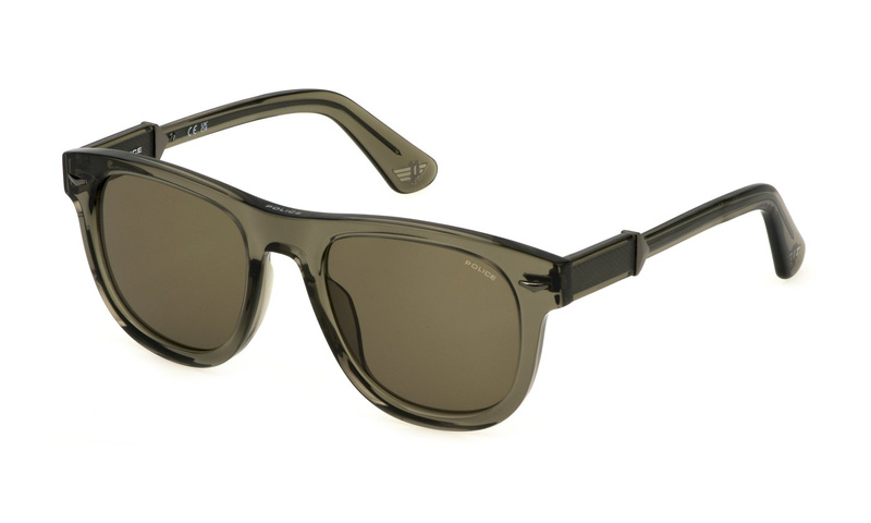 Okulary POLICE SPLL87-520G61. Okulary przeciwsłoneczne, Kolor zielony. Mężczyzna.