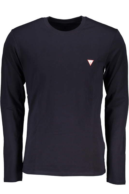 NIEBIESKI T-SHIRT MĘSKI Z DŁUGIM RĘKAWEM GUESS JEANS