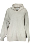 CALVIN KLEIN BLUZA Z ZAMKIEM DAMSKA SZARA