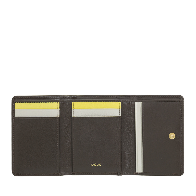 DUDU Damski skórzany stylowy kompaktowy portfel mała portmonetka