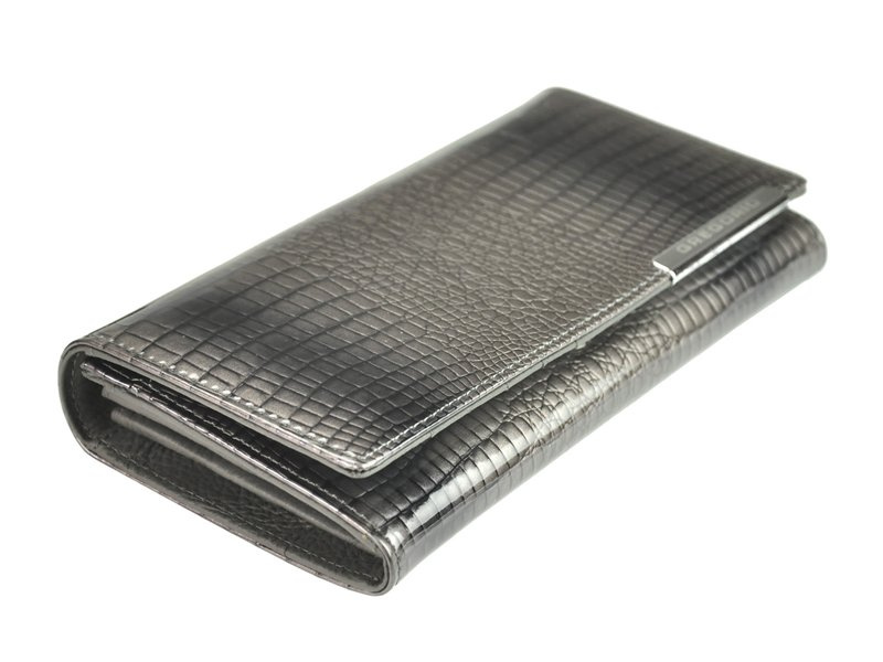 Gregorio damski portfel skóra naturalna duża portmonetka skóra krokodyla