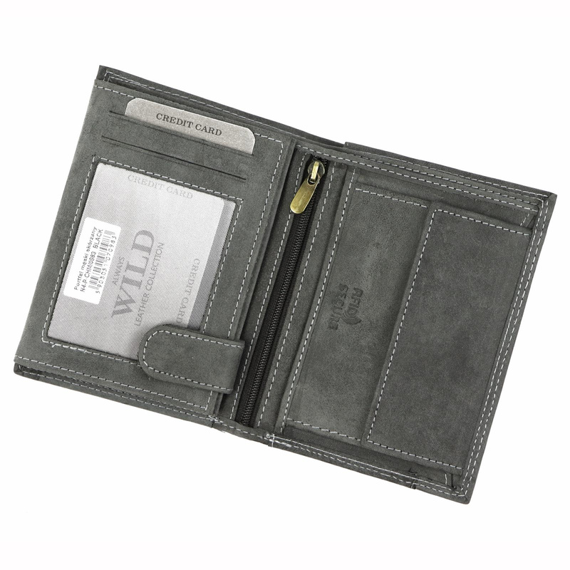 Skórzany męski portfel Wild N4-P-CHM RFID